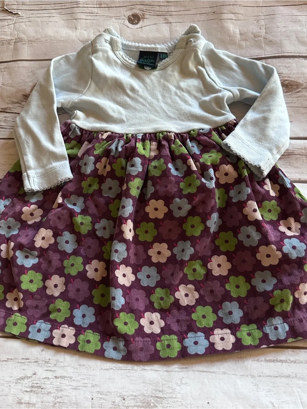 Mini Boden floral cord dress